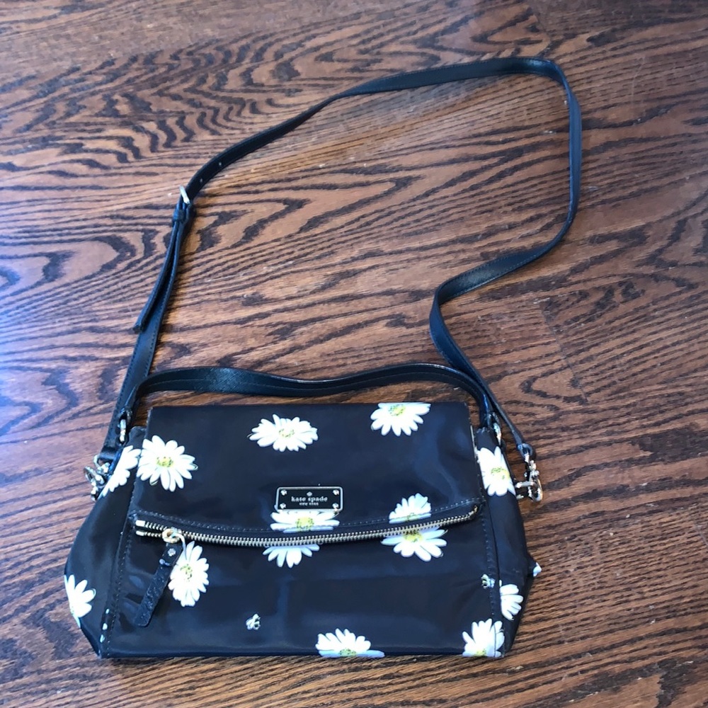 Kate Spade Crossbody Purse - Floral - Black
